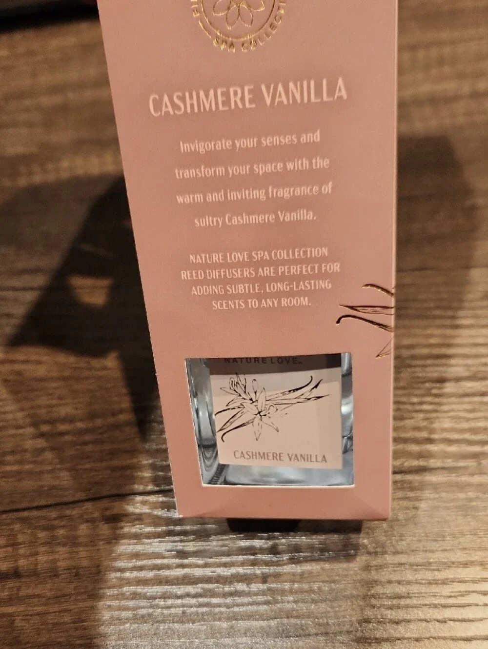 NIB 2025 Nature Love Cashmere Vanilla Reed Diffuser - Pink 3.4 Fl Oz